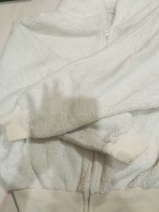 Denim Jeans and cute fury jacket combo