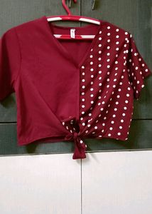MAROON COLOURED CUTE TOP 🎉🎀