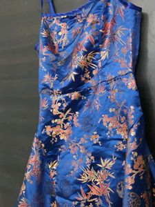 Blue Floral Mini Dress