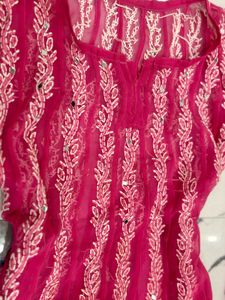 Pink Embroidered Anarkali Dress