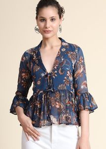 Paisley Ruffle Top