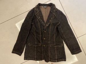 Y2K Embellished Denim Blazer