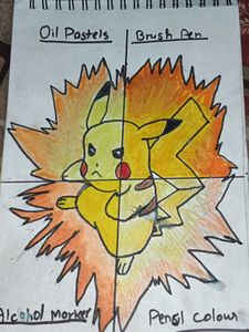 Pikachu Different shades art