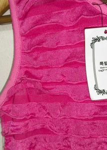 Trendy New Pink Ruffled Sleeveless Top For Women