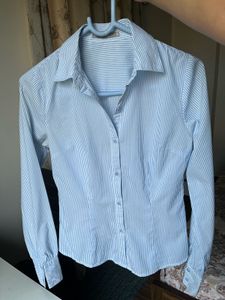 Y2K Striped Blue Shirt