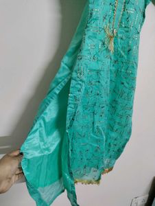 Sea Green Kurta Dupatta Set
