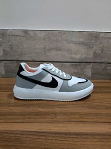 Nike Inspired Gray &amp; White Sneakers