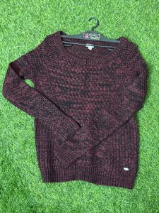 Maroon Knit Sweater