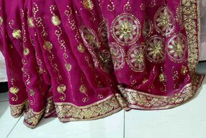 Elegant Maroon Saree