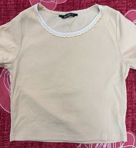 Zudio butteryellow Crop Top