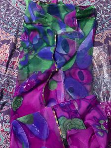 Pink Purple Saree