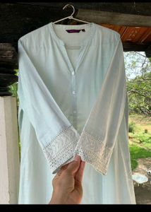 LIGHT SEA GREEN LONG KURTA OR DRESS