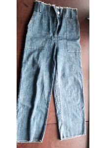 Blue Denim Cargo Pants