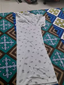 White Graphic Print Tee