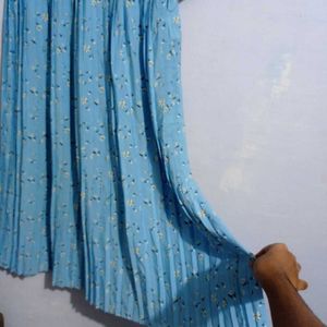 Floral Print Pleated Dress