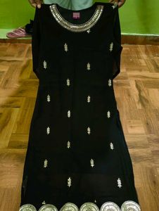 Elegant Black Kurta with pants
