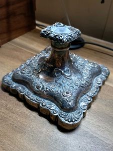 Vintage candle stand with bows