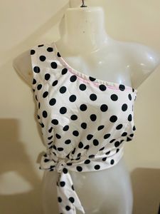 Designer One Shoulder Crop Top