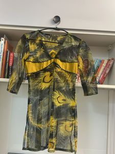 Peacock Print Transparent Kurti