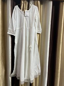 Elegant White Cotton Kurta