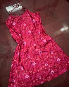 Floral Print satin dress