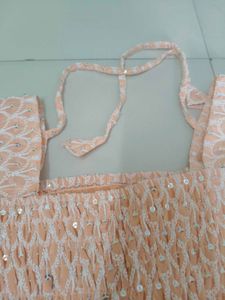 Peach Embroidered Dress