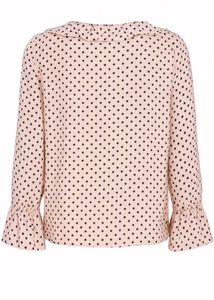 Polka Dot Ruffle Crop Top