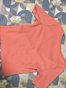 Ribbed Button-Down Top