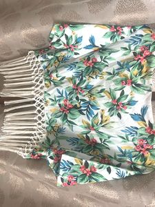 Floral Print Fringe Top