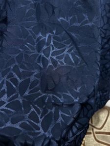 Vintage Navy Leaf-Patterned Shirt