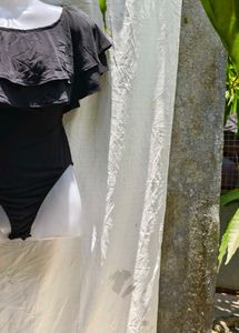 I. Black Ruffle Bodysuit