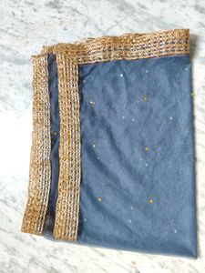 Blue Net Dupatta