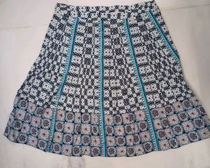 Patterned Midi Skirt