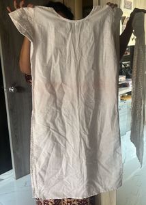 White Embroidered Kurta