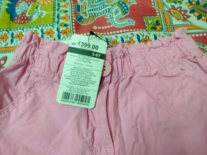 Pink Cotton Shorts