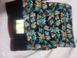 Sworaski Less Border Printed Sarees