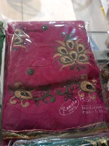 Embroidered Saree 4pc Combo