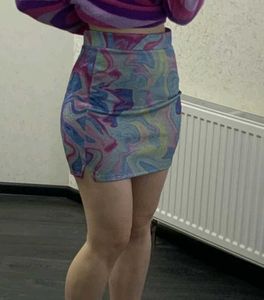 Colorful Mini shimmer sparkle Skirt
