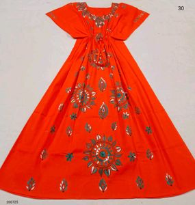 Kantha Stitched Kaftan Night Gown