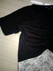 black laced top