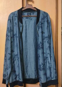 Stylish Blue Bomber Jacket