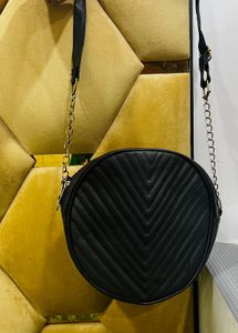 Black Round Bag