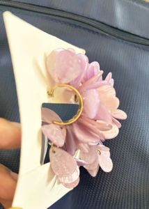 H&amp;M Floral Drop Lavender Earrings