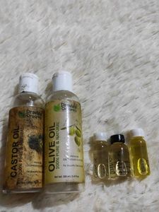 castor &amp; olive oil shots ,3 Bottles