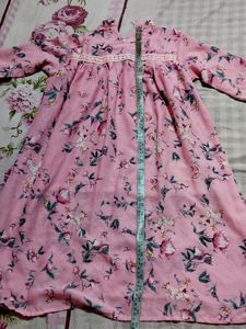 Pink Floral Long Sleeve Dress