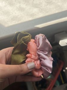 Satin Scrunchie Trio