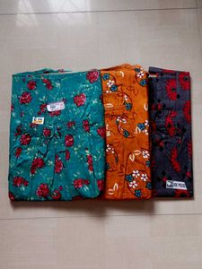 Elastic Cotton Nighties Combo Of 3