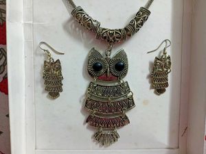 Owl Necklace &amp; Earring Set
