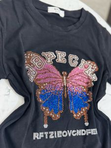 Black Butterfly 🦋 Sequin Embellished Top
