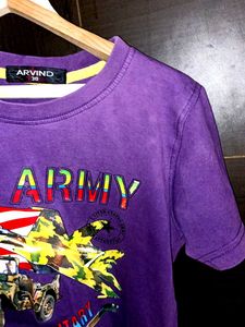 Purple USA Army Graphic Tee